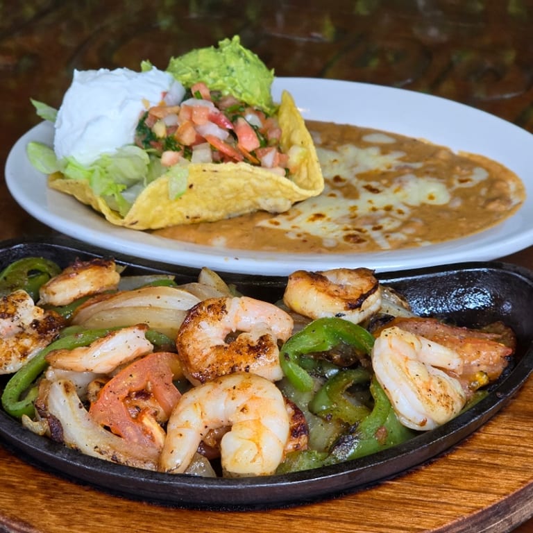 Delicious Shrimp Fajitas Await
